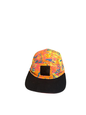 47 brand nba miami heat leather patch graffity 5 panel hat adj strap