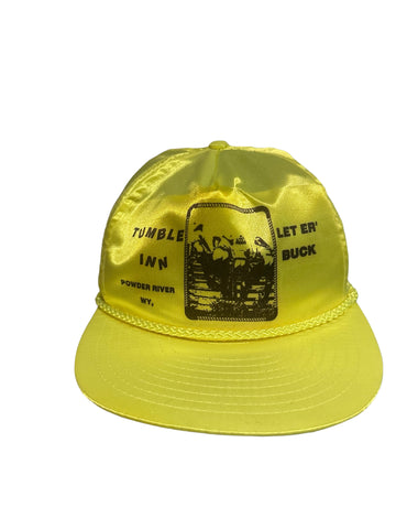 Vintage tumble inn let er buck powder river wy, nylon rope hat Adjustable Strap