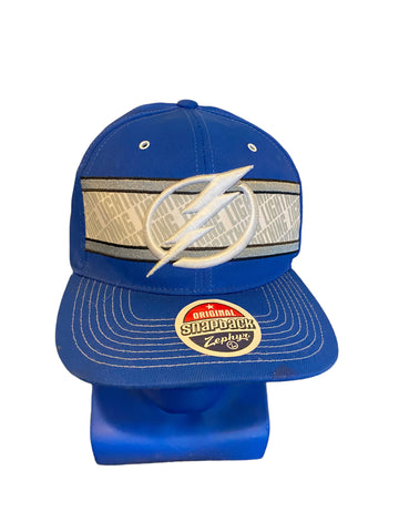 zephyr nhl tempa bay lighning embroidered logo snapback ht