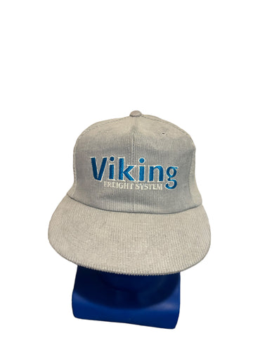 Vintage Viking Hat 80s 90s Logistics Freight System Corduroy Snapback Cap Clean