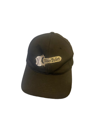 vintage nissin cap baseball silver bullets embroidered logo snapback hat Size M