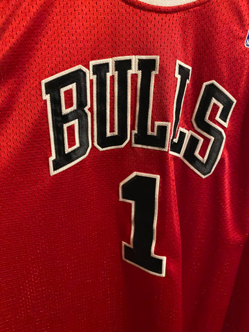 adidas chicago bulls #1 derek rose adult xxl red Jersey Size 56 Great Shape