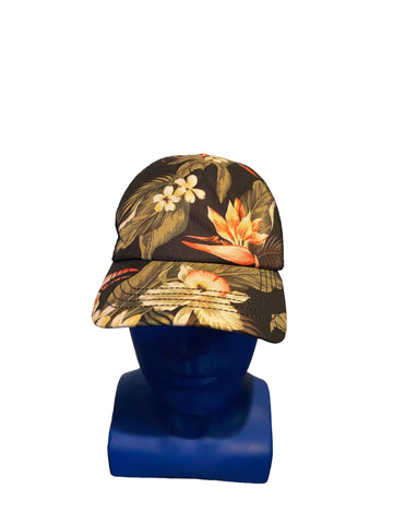 billabong tropical floral all over print trucker hat snapback