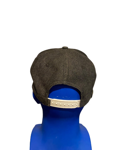 be a good person box patch black denim snapback hat