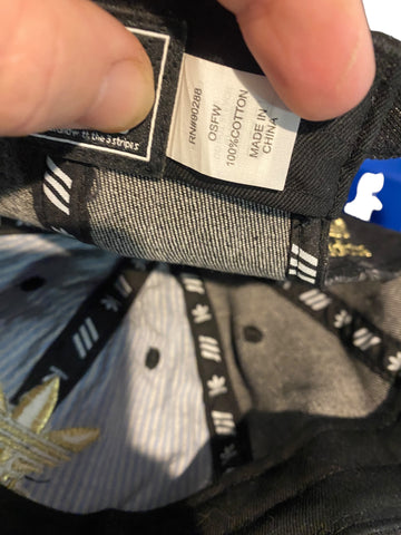 Adidas Unisex Black Jean w/ Metallic Gold Embroidered Logo Baseball Cap Hat