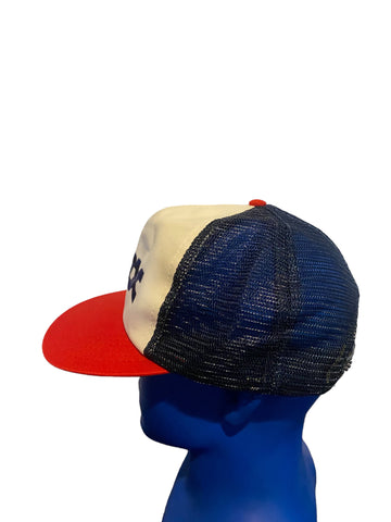 Vtg Chicago White Sox Baseball Hat Cap Red White Blue SnapBack Block Letters