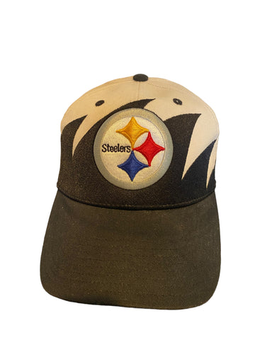 White Black Reebok NFL Pittsburgh Steelers Shark Tooth Adjustable Strap