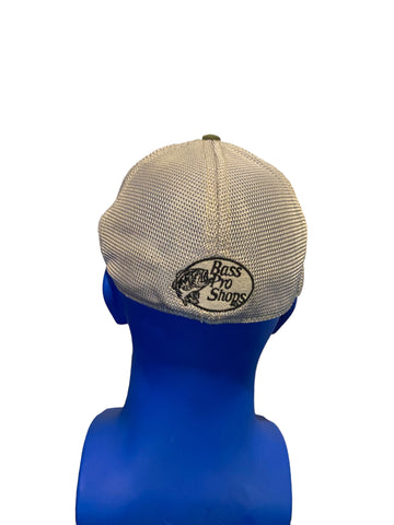 bass pro shops fish and script embroidered patch fitted strech osfm hat