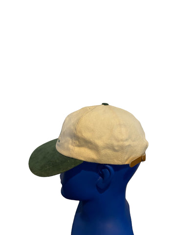 Vintage sun valley aviation exxon embroidered leather strap long brim hat