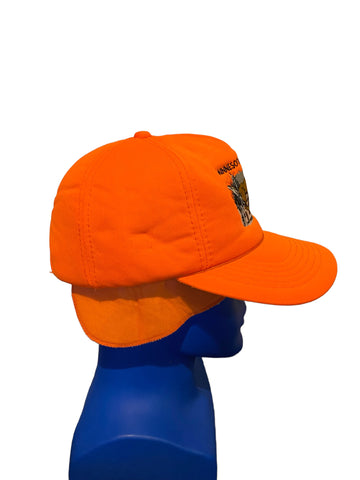 Vintage Strohs Beer Minnesota Opener 1987 Orange Deer SnapBack Baseball ear flap