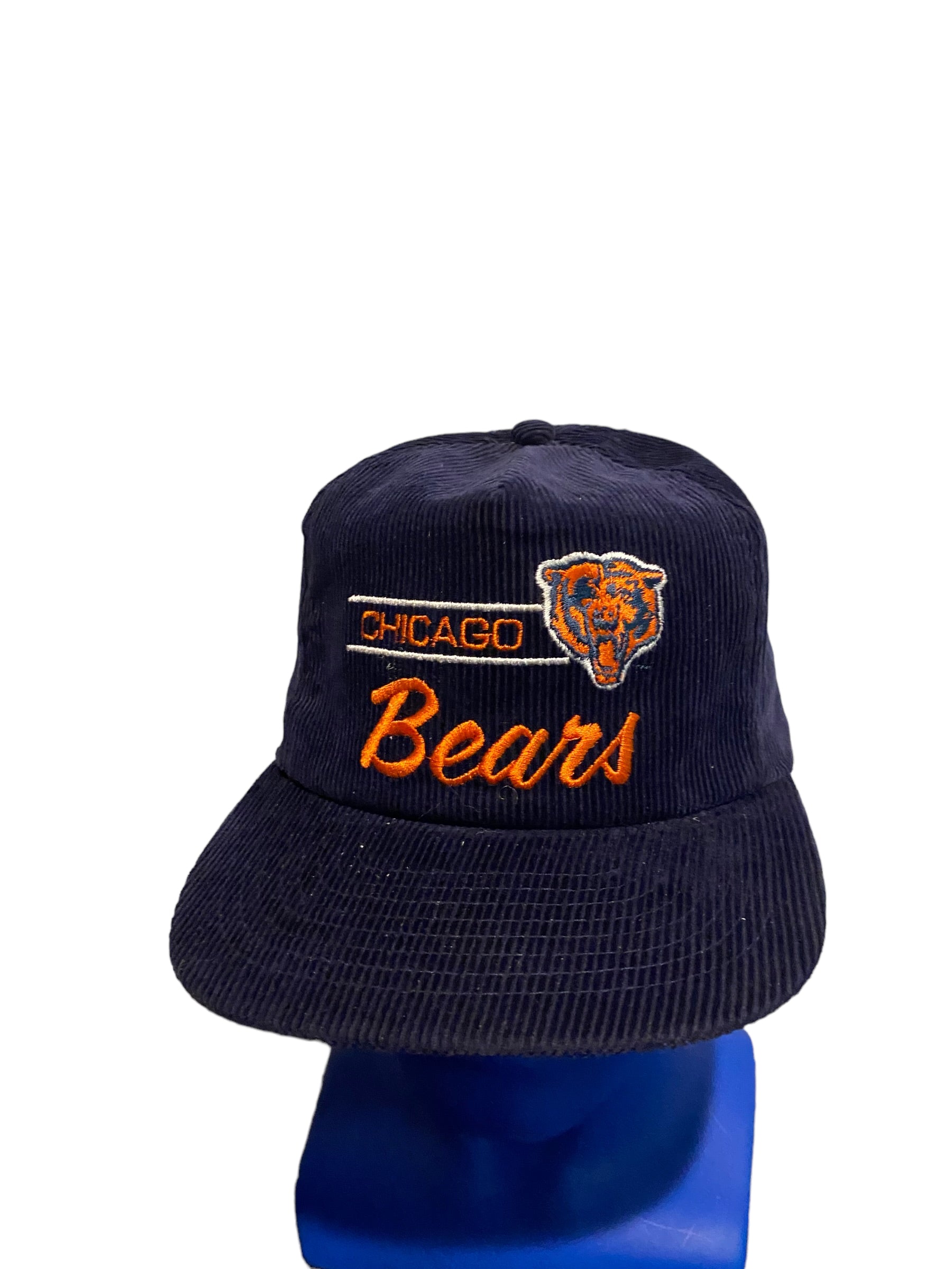 Vintage Cap Corduroy Chicago Bears Hat Adjustable Strap