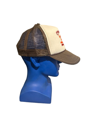 Maruchan instant lunch brown and white trucker hat snapback