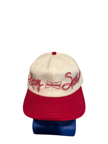 Vintage 1995 Kenny Schrader Budweiser Nascar Snapback Hat Cap Winston Made In US