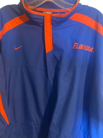 Florida Gators Nike Windbreaker Mens Xxl Blue 1/4 Zip Pullover NCAA College