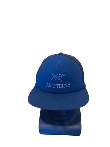 Arc’teryx Mens Trucker Hat Curved Cap Blue Mesh Back Snapback Hike Climb