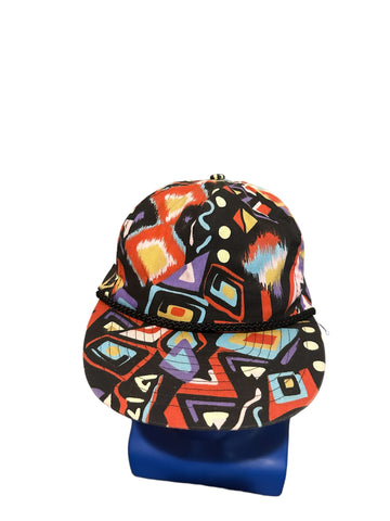 Nissin Rope Hat Snapback Adjustable Retro Colors Graffiti Style In Good Shape