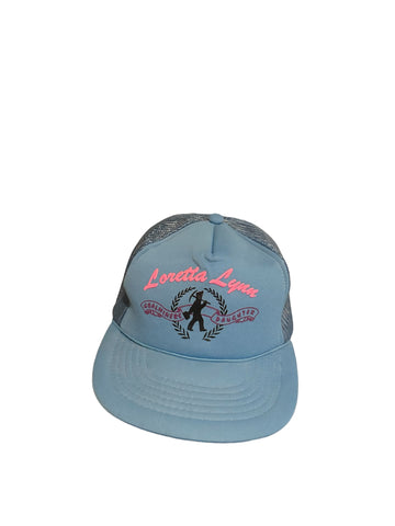 vintage loretta lynn coal miners daughter puff  Print trucker hat snapback blue