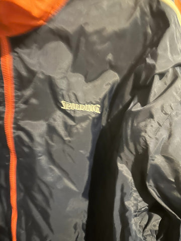 Vintage 80s SPALDING Windbreaker Track Jacket Color Block Xxl Red White Blue