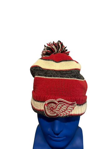 Detroit Red Wings CCM Reebok Winter Hat Cap Pom NHL Knit