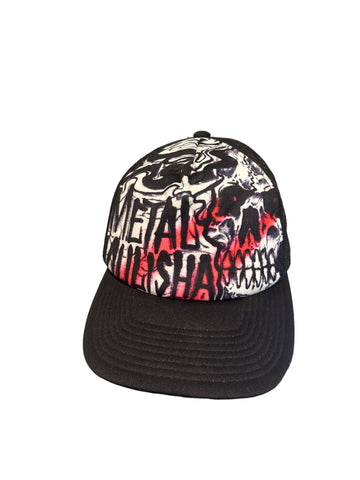 metal mulisha graffiti style skull Logo trucker  hat Snapback