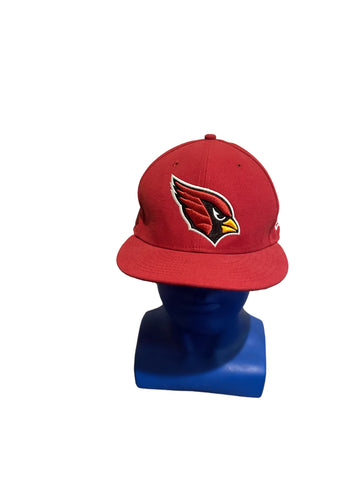 new era 59fifty nfl arizona cardinels embroidered logo fitted 7 5/8 red hat