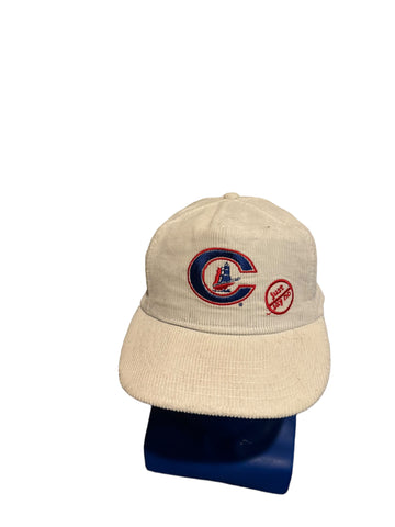 Vintage Minor League Columbus Clippers Embroidered Logo Corduroy Snapback Hat