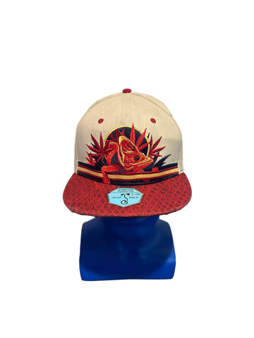 Rare Grassroots California Red Iguana Snapback Hat Cannajuana