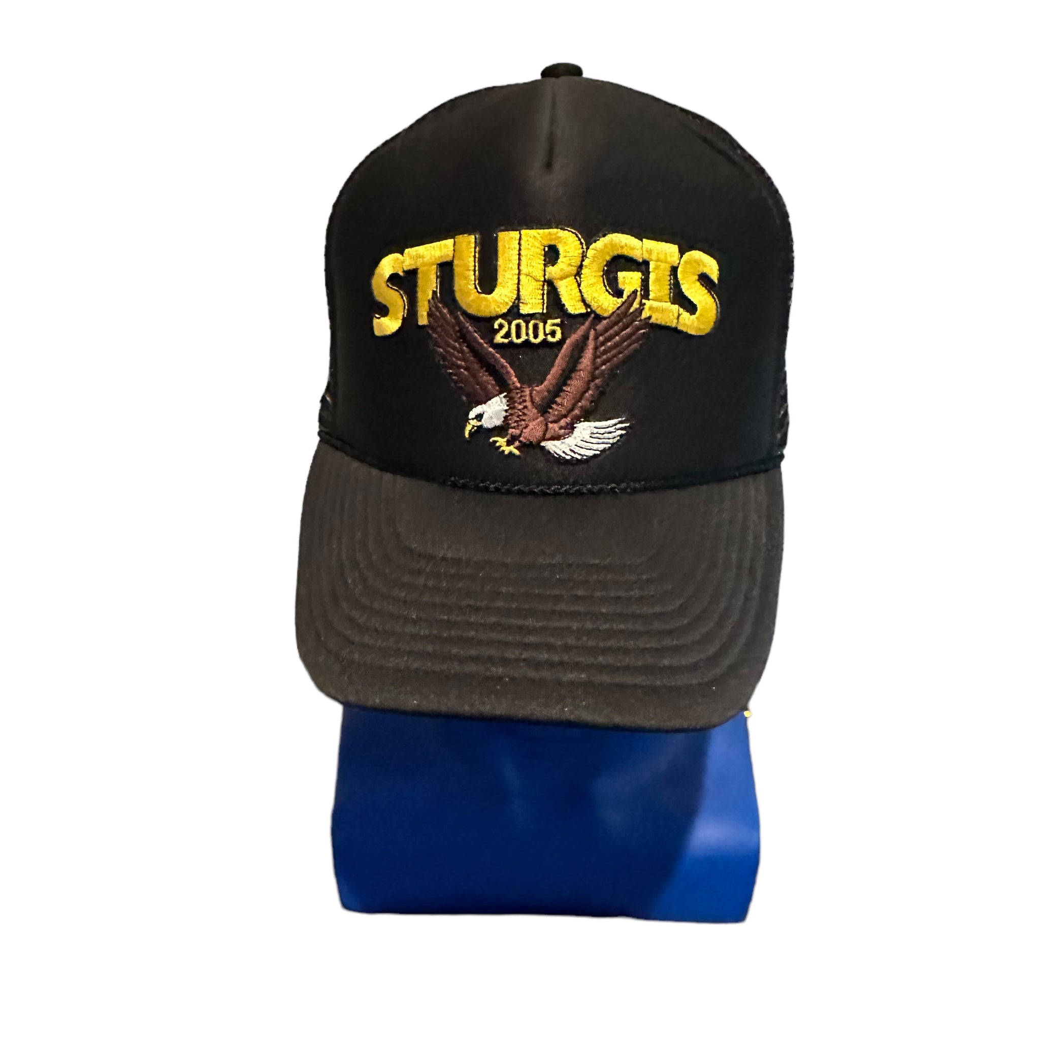 Sturgis 2005 Men's Trucker Hat One Size Mesh Snapback Nissun Cap Black