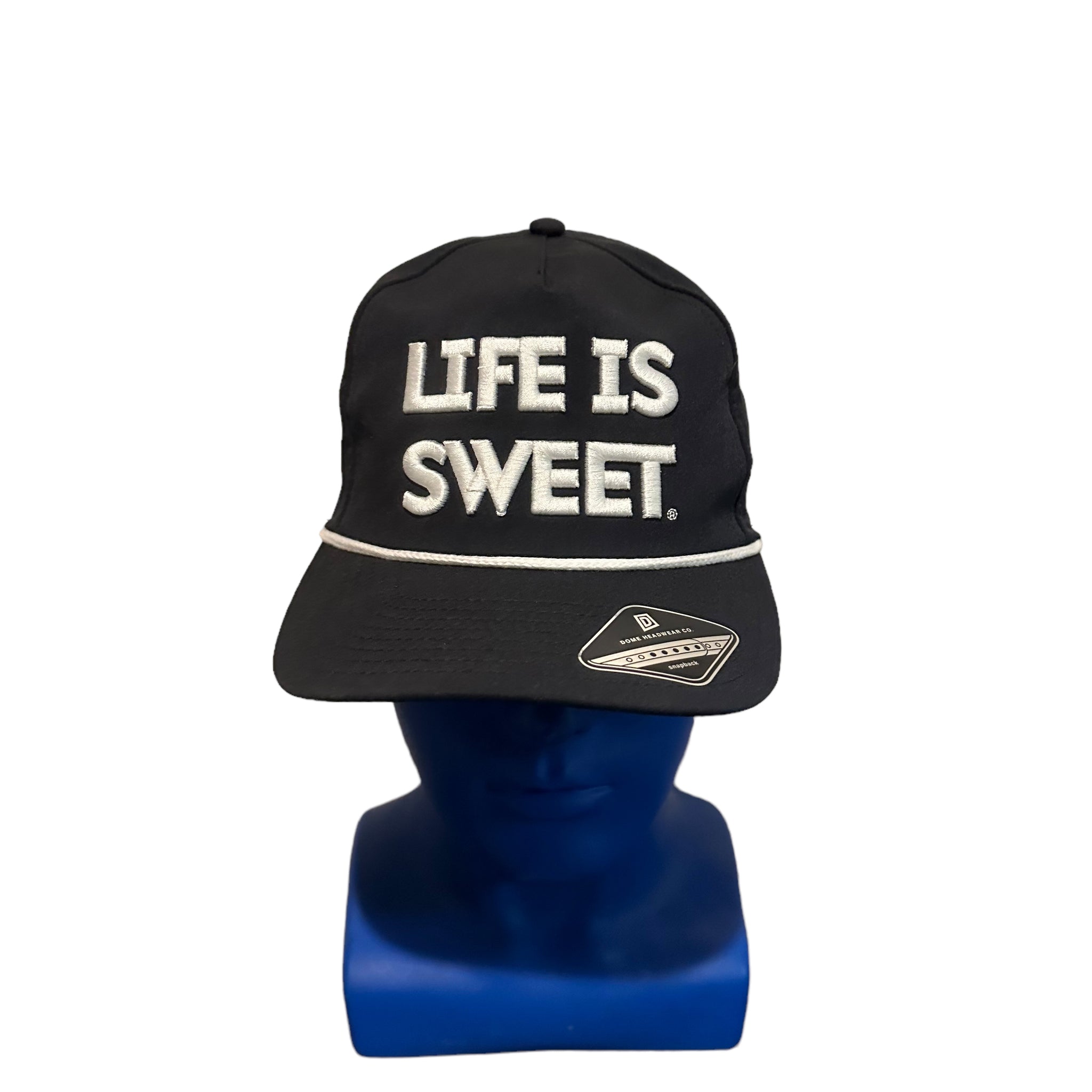 life is sweet embroidered script swisher sweets on side snapback Rope hat