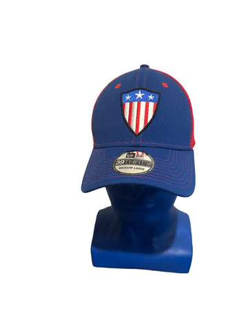Captain America Marvel New Era Med-large Stretch Fit Baseball Hat Super Clean