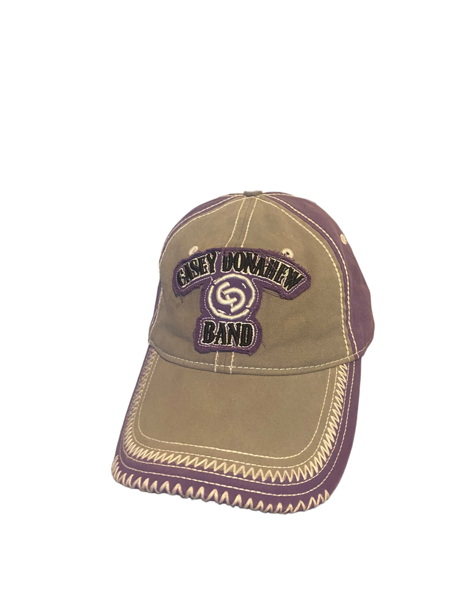 casey donahew band embroidered patch snapback hat gray and purple