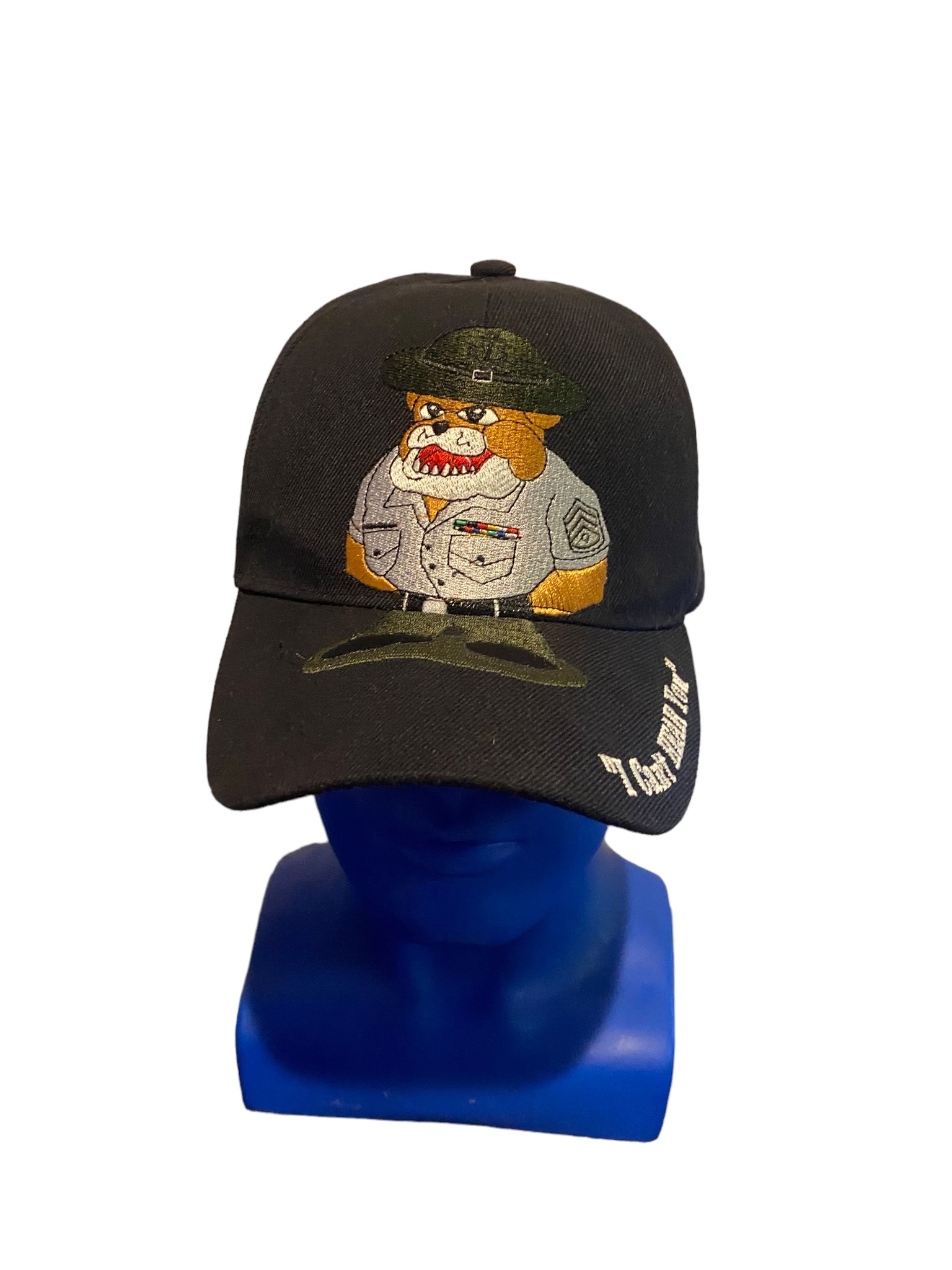 US Marines Black Acrylic Strapback Baseball Cap Hat CH17 NWT