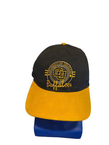 vintage front row ncaa university of colorado buffaloes script snapback hat