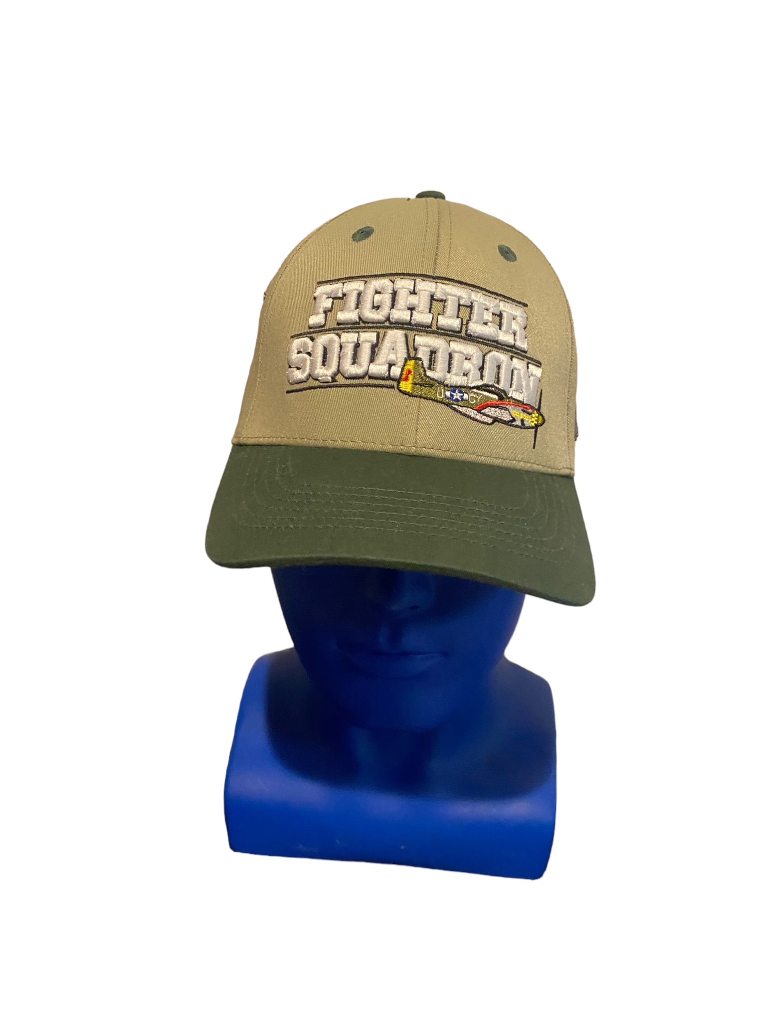 Fighter Squadron Commemorative Air Force Adjustable Hat, Vintage Planes USA Flag
