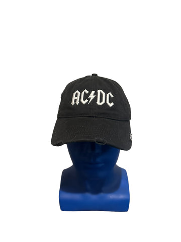 AC/DC Back In Black Highway To Hell Black 2005 Adj Strsp Back Distressed Hat