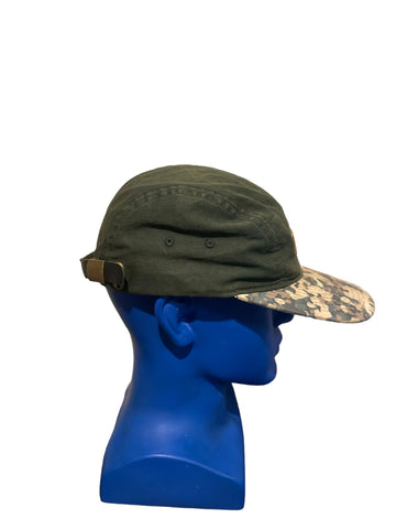 company brand leather patch green and camp 5 panel leather starp hat