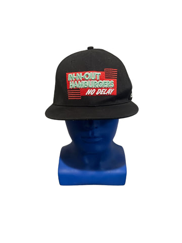 In-N-Out Burger No Delay Black Embroidered Snapback Flat Bill Hat Cap