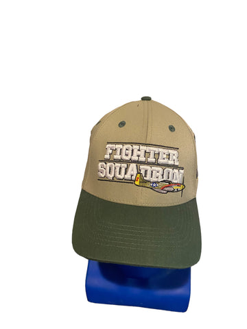 Fighter Squadron Commemorative Air Force Adjustable Hat, Vintage Planes USA Flag