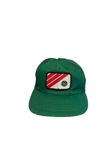 vintage ge patch green trucker hat snapback Made In Korea