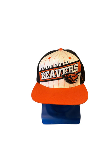 zephyr oregon state beavers embroidered script and logo pin stripe Snapback hat