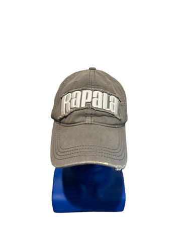 Rapala Embroidered Patch Distressed Bill Adjustable Strap Dad Hat
