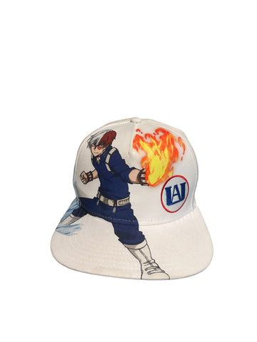 My Hero Acadamia Shoto Todoroki Ball Cap Adjustable Snapback In Good Shape
