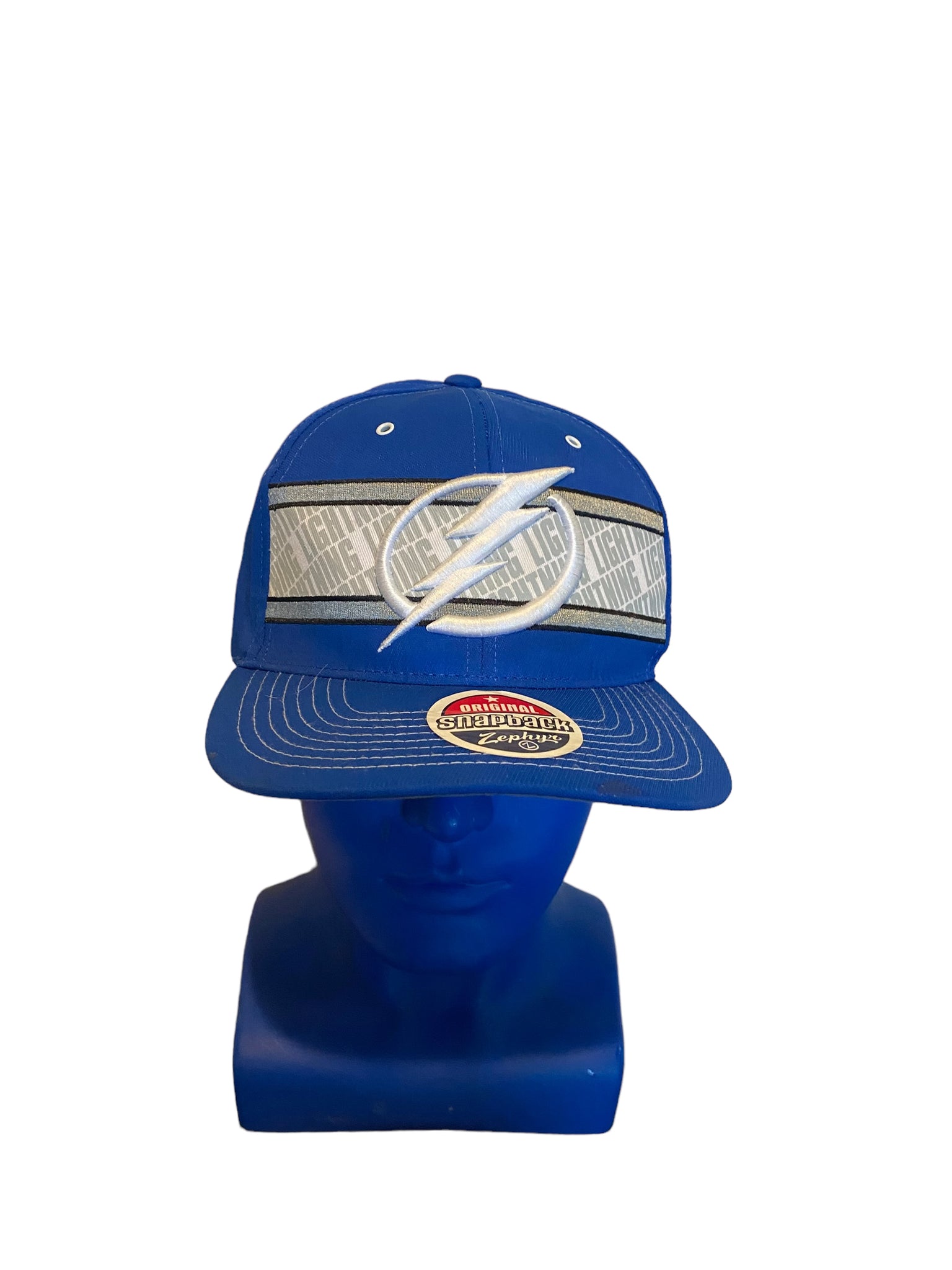 zephyr nhl tempa bay lighning embroidered logo snapback ht