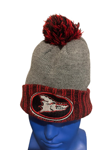 new era nhl phoenix coyotes beanie winter hat beanie With Pom Pom Red And Gray