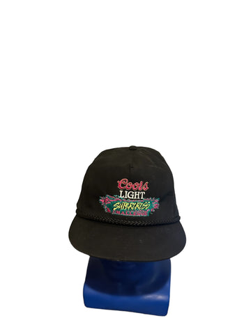 vintage coors light supercross challenge embroidered snapback rope hat