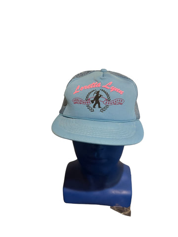 vintage loretta lynn coal miners daughter puff  Print trucker hat snapback blue