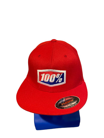 100% Speedlab Motocross ICON Flexfit Red Flex-Fit Adult Fitted L-XL Hat Cap