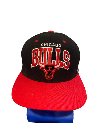 mitchell & ness chicago bulls logo and script snapback hat