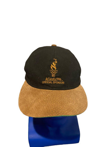 vintage atlanta 1996 official sponsor script with texaco on back snapback hat