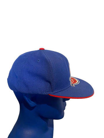 Detroit Pistons Red White & Blue Snapback Hat  NBA Big Logo